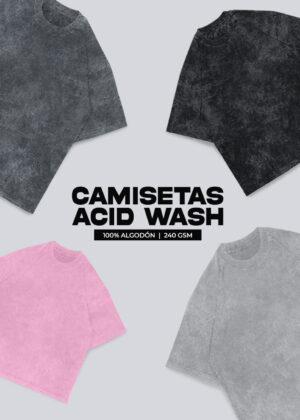 camiseta oversize acid wash